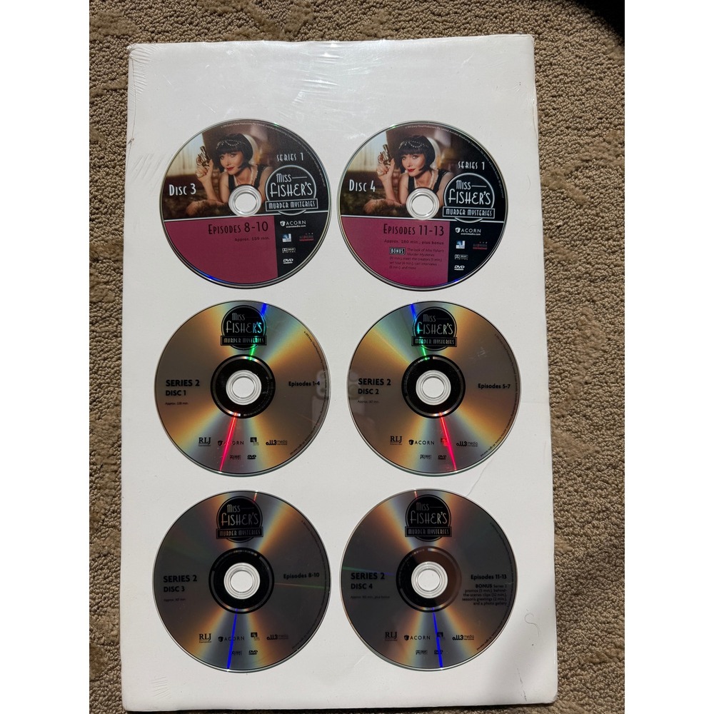 Miss Fisher's Murder Mysteries Series 1 & 2 DVD Set 6-Disc Collection Acorn